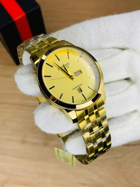 Branded High Quality Gold Watch |Date and Time